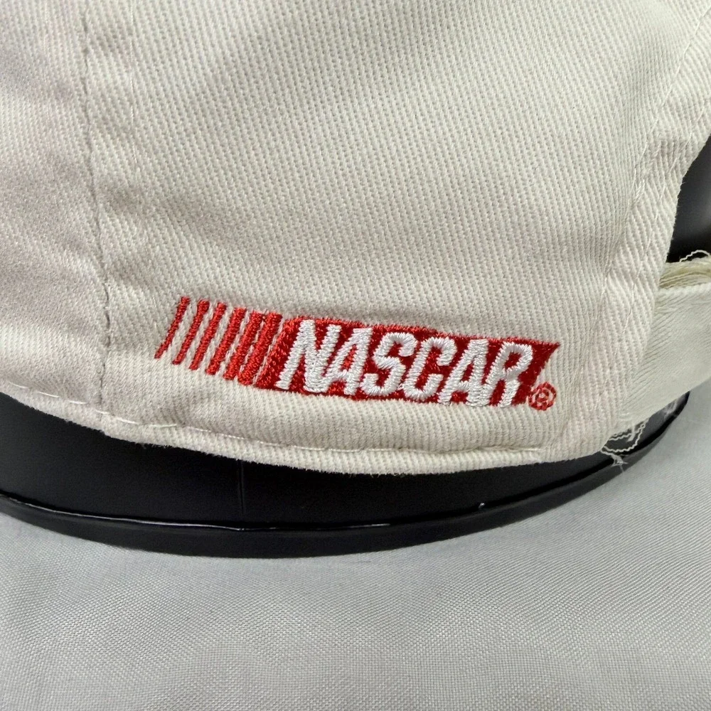 NASCAR Hat Racing Vintage Unisex OSFM Cream Embroidered Strapback Cap